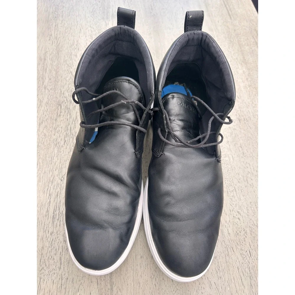 Cole Haan‎ Grand.OS Mens Black Leather Chukka Boots C28725 Size 12 M